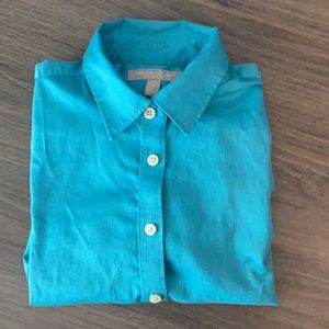 Banana Republic Aqua Blue Button Down Size 4
